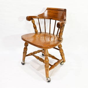 Vintage Original VA House Solid Wood Captain Windsor Dining Chair
