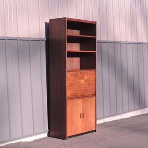 N2 Horner Mid Century Danish Modern Bookcase Wall Etagere Wood Storage Shelves - Local Pickup