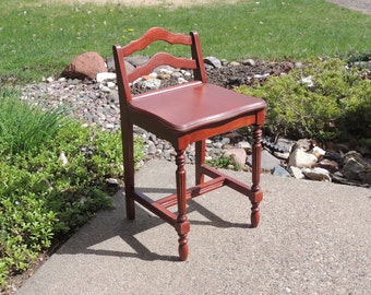 Vintage Solid Wood Mini Stool Victorian-style