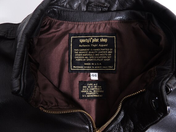 Vintage Original A-2 Sporty's Pilot Shop Goatskin Men's