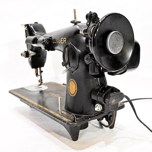 Vintage Rotary Singer Collectible Sewing Machine with motor and Foot Pedal