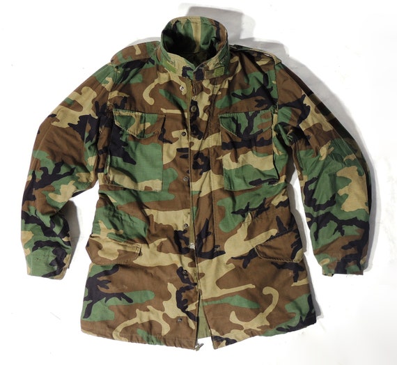 Vintage Old School Woodland Camo Original M65 Fie… - image 2