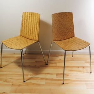 Set aus 2 Ikea Eliot skandinavisches dESIGN strukturierte Bambus Metall  Beine Esszimmersthle - Etsy Schweiz