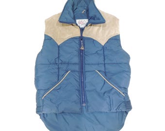 Vintage Double K Puffer Vest Western USA Made jacket size 42