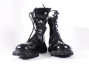 Black Leather Paratrooper Jump Boots by Corcoran - US 12 - Etsy Black Leather Paratrooper Jump Boots by Corcoran - US 12 - Etsy