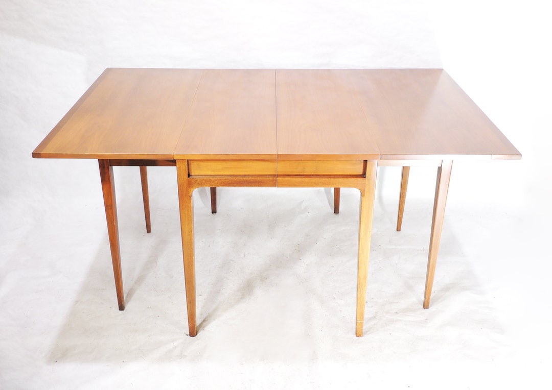 MCM Era Drexel Counterpoint Extendable Three Leaf Wood Dining