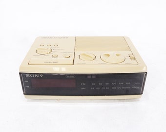 Collectible Vintage Sony Dream Machine Alarm Clock AM/FM Radio