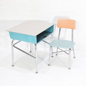 Vintage Heywood Wakefield Mid-century Era Turquoise Metal Mini