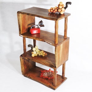 Rustic Primitive Solid Wood Shelving Unit Storage