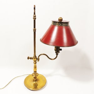 Vintage Orient Express Swing Arm Metal Table Lamp