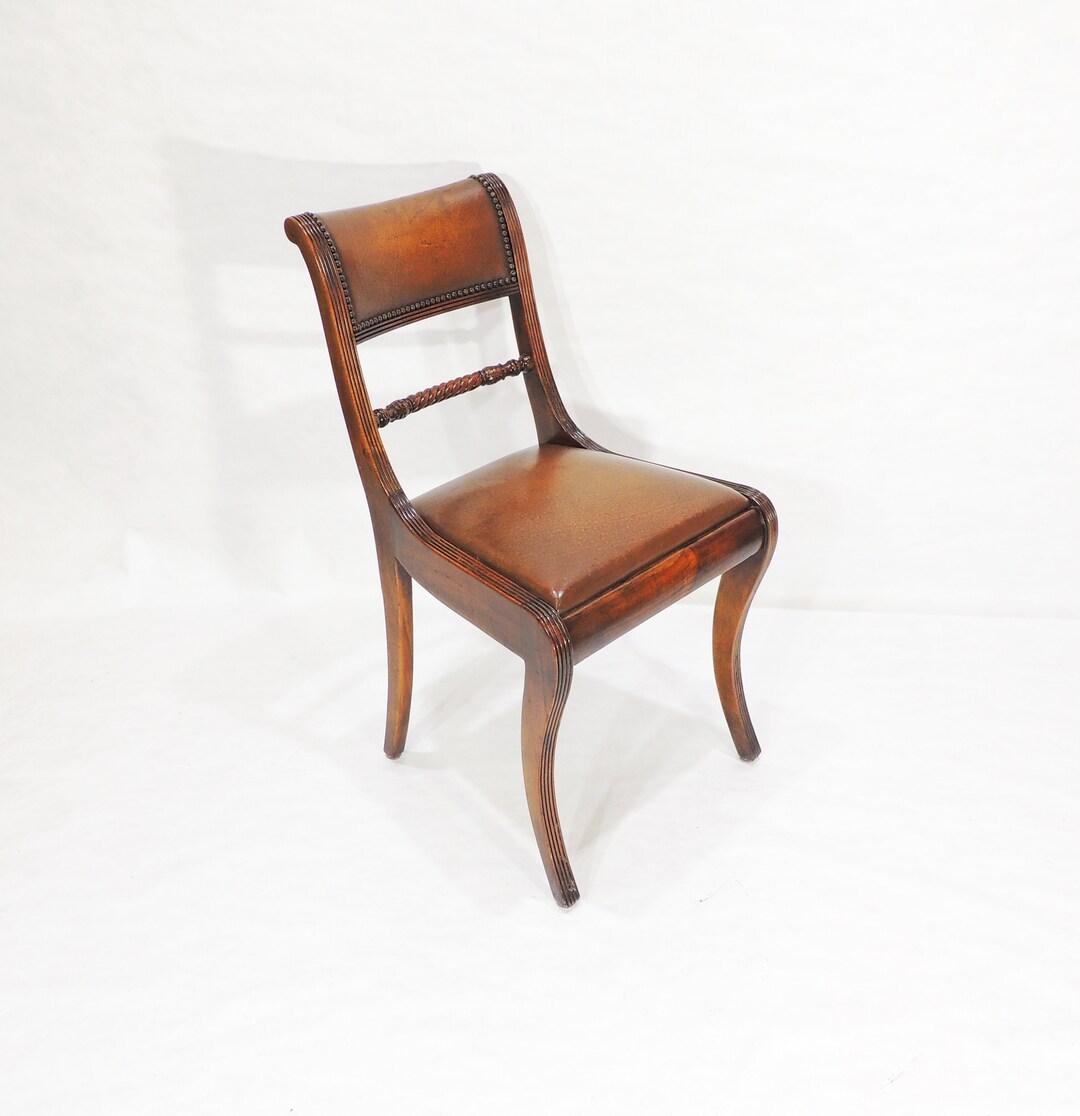 Vintage Art Deco Era Solid Wood Chair - Etsy