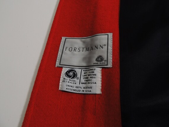 Rare Loring Forstmann Made in USA red wool Kandinsky … - Gem