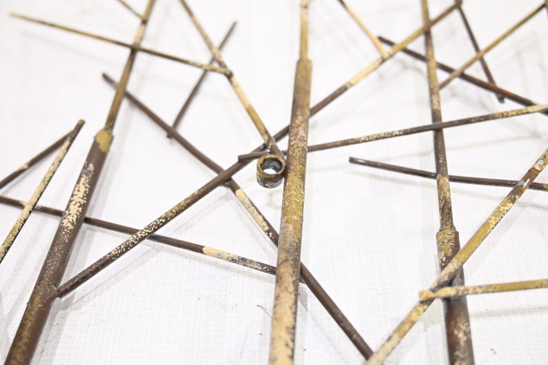 Metal Rods For Trees Vintage Rustic Abstract Metal Forest Birch Trees Wall Art - Etsy