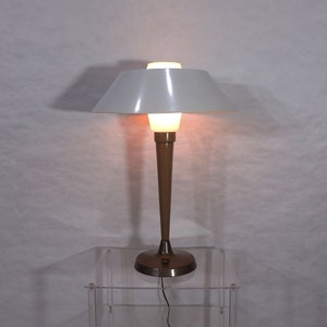 Vintage MCM era Metal Glass Desk Table Lamp