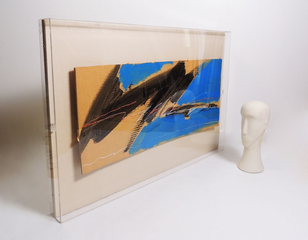 Original Modernist Lucite Canvas Frame Floating Abstract Etsy