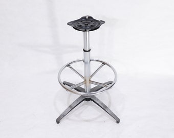 MCM Era Height Adjustable Swivel Metal Bar Stool Base