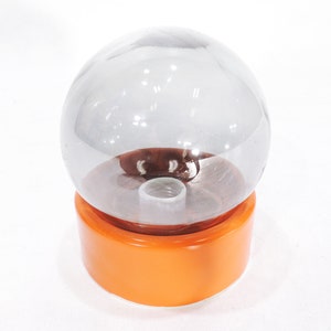 MCM Era Space Age style Lightolier Eyeball Orb Orange Metal Glass Light