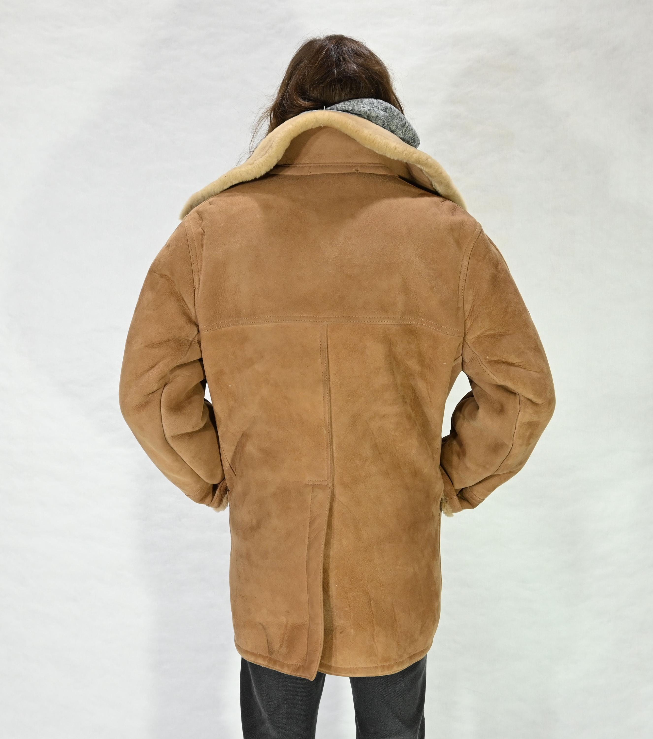 SAWYER of NAPA Sheepskin Shearling Lamb Coat Men's 42 - Etsy