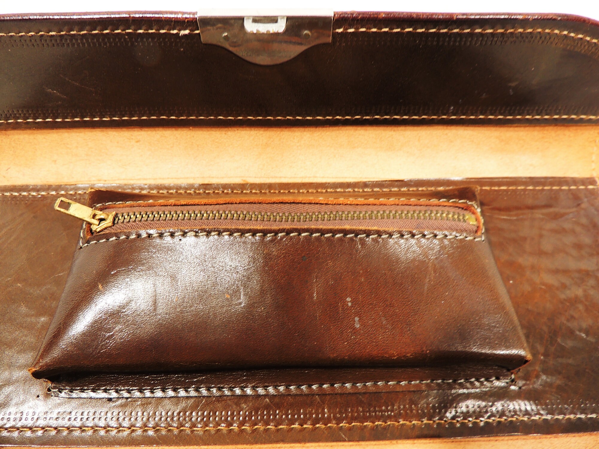 Rustic Vintage Brown Leather Camera Lens Accessory Messenger