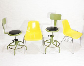 Herman Miller Eames Chair vintage サイドシェルチェア  イエロー Herman Miller | Eames side shell chair (yellow) イームズサイド