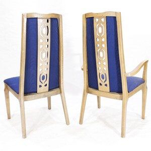 Two Vintage Wood Dining Chairs Modernist era