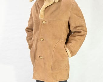 SAWYER of NAPA Sheepskin Shearling Lamb Coat Men's 42 - Etsy