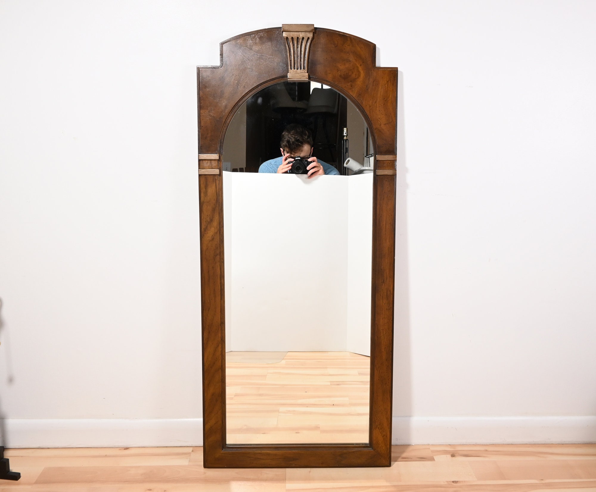 Vintage Wood Vanity Mirror Francesca by Drexel Deco Style - Etsy