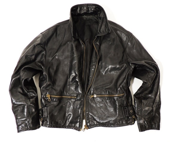 Vintage Original Vera Pelle Biker Jacket Leather … - image 2