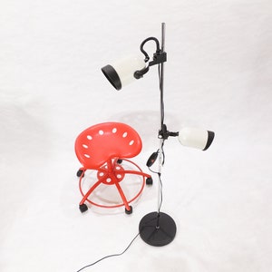Postmodern Adjustable Metal Two Light Floor Lamp