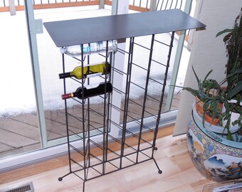 Postmodern Metal Wire Stand Rack Table Station