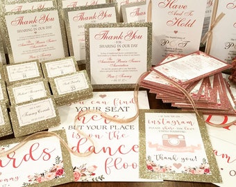 DEPOSIT | Fully Custom Invite + Stationery Package | Wedding, Bridal Shower, Baby Shower, Birthday Party | Printed or Digital