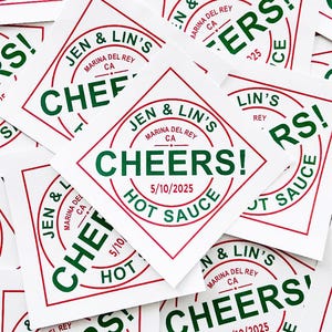 Personalized Hot Sauce Labels for Hot Sauce or Spice Bottle | Custom Party Favor, Sticker Label, Gift Tag, Birthday, Wedding, Shower, Party