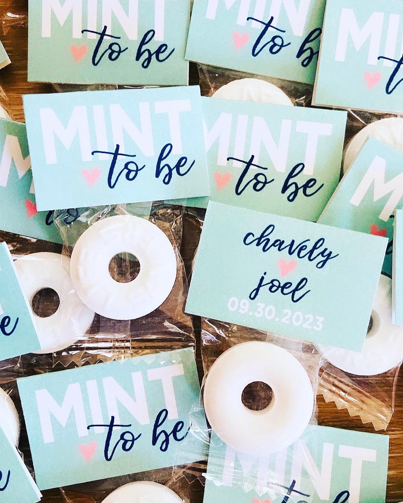 Party Favor Set MINT TO BE Lifesaver Mint Candy Gift Tag Etsy