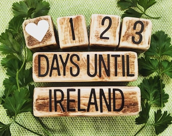 Distressed Wood Travel Countdown Blocks | Days Until [Your Location Here] | Destination, Honeymoon, Travel, Vacation, Trip, Wedding Gift