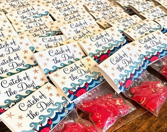 Party Favor Set Treat Bag Gift Tag Swedish Fish Catch of the Day Theme  Party Under the Sea BBQ Pool Birthday, Wedding, Shower -  Singapore