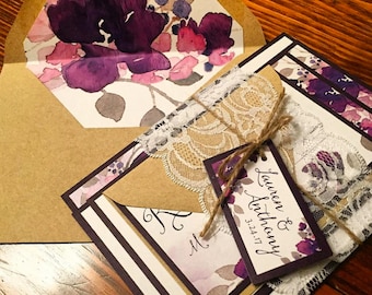 DEPOSIT | Fully Custom Invite + Stationery Package | Wedding, Bridal Shower, Baby Shower, Birthday Party | Printed or Digital