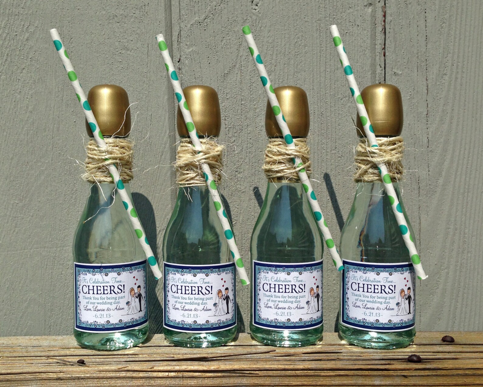 Personalized Sticker Label for Mini Wine or Mini Champagne Bottle ...