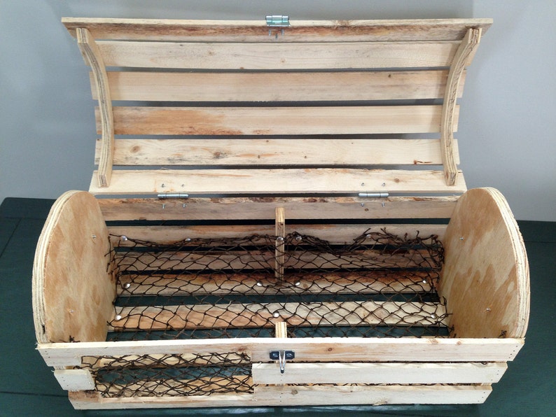 Reclaimed Wood Maine Lobster Trap Card Box Custom Nautical Etsy