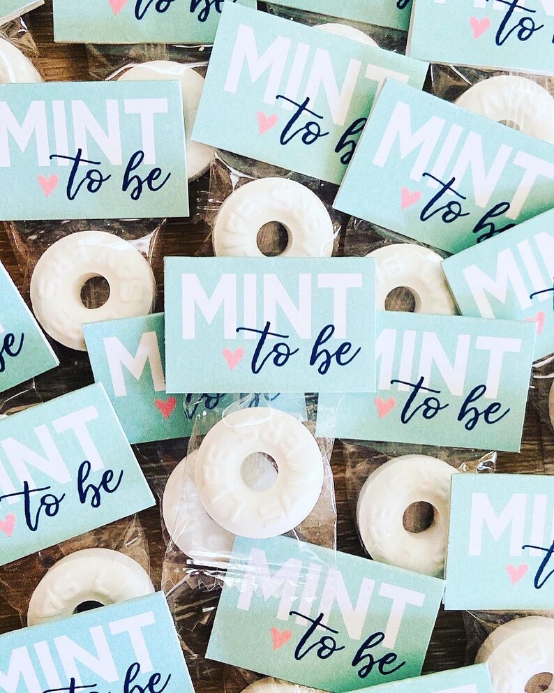 Party Favor Set MINT TO BE Lifesaver Mint Candy Gift Tag Etsy