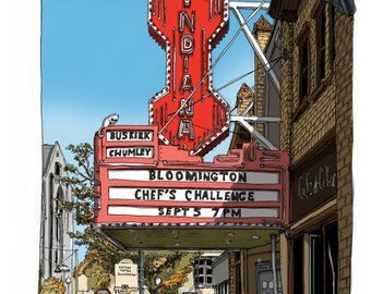 Buskirk Chumley, Bloomington Indiana Artwork,  Art Print, Indiana University, IU, Graduation Gift, Hoosier