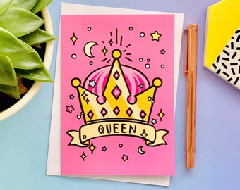 Queen, Women's Day, Mother's Day, Girlfriend Greeting Card