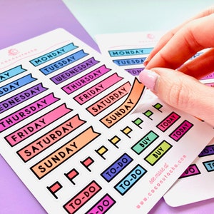 Daily To Do Liste Planer Sticker Set