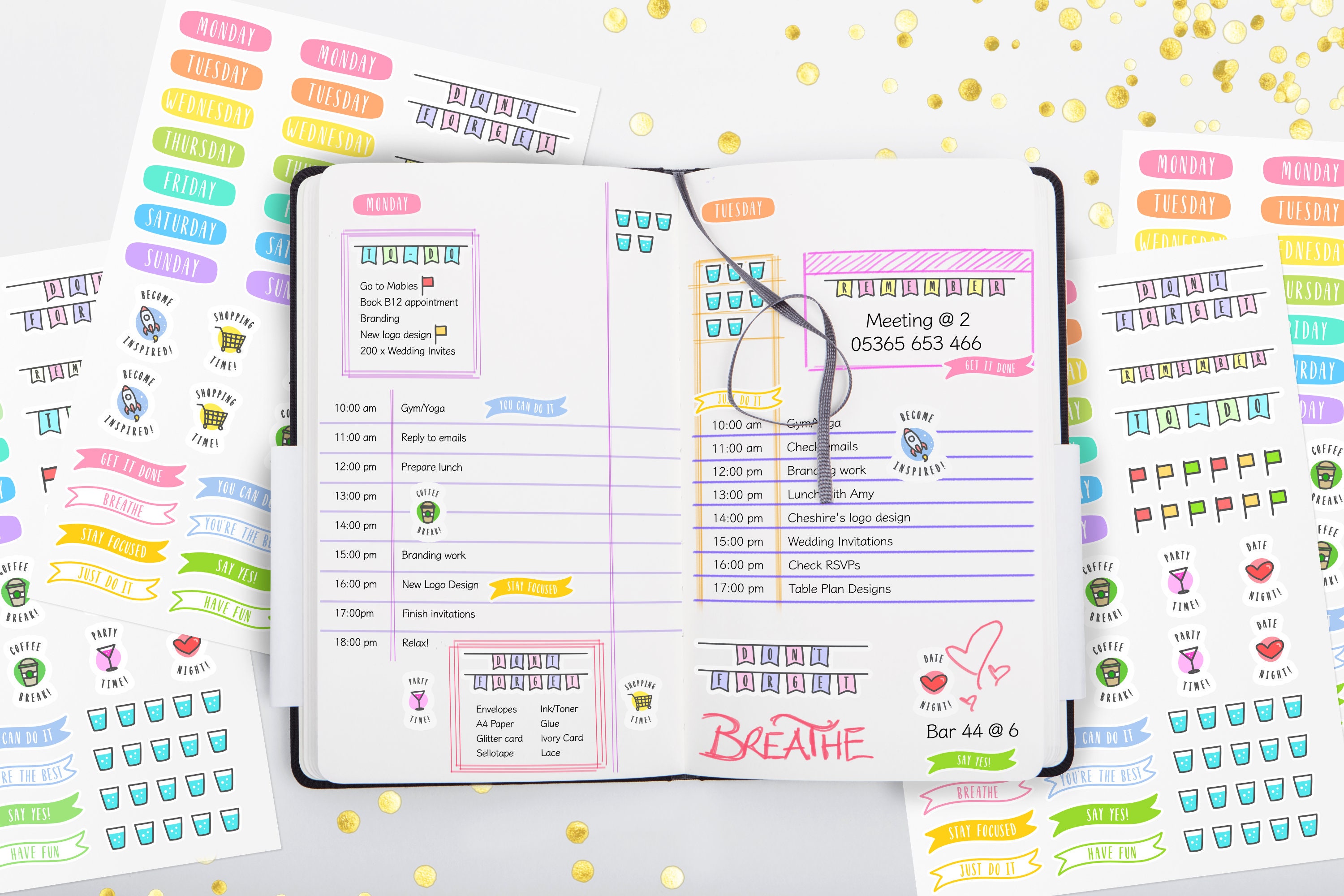 Stickers to bring your diary and notes to life