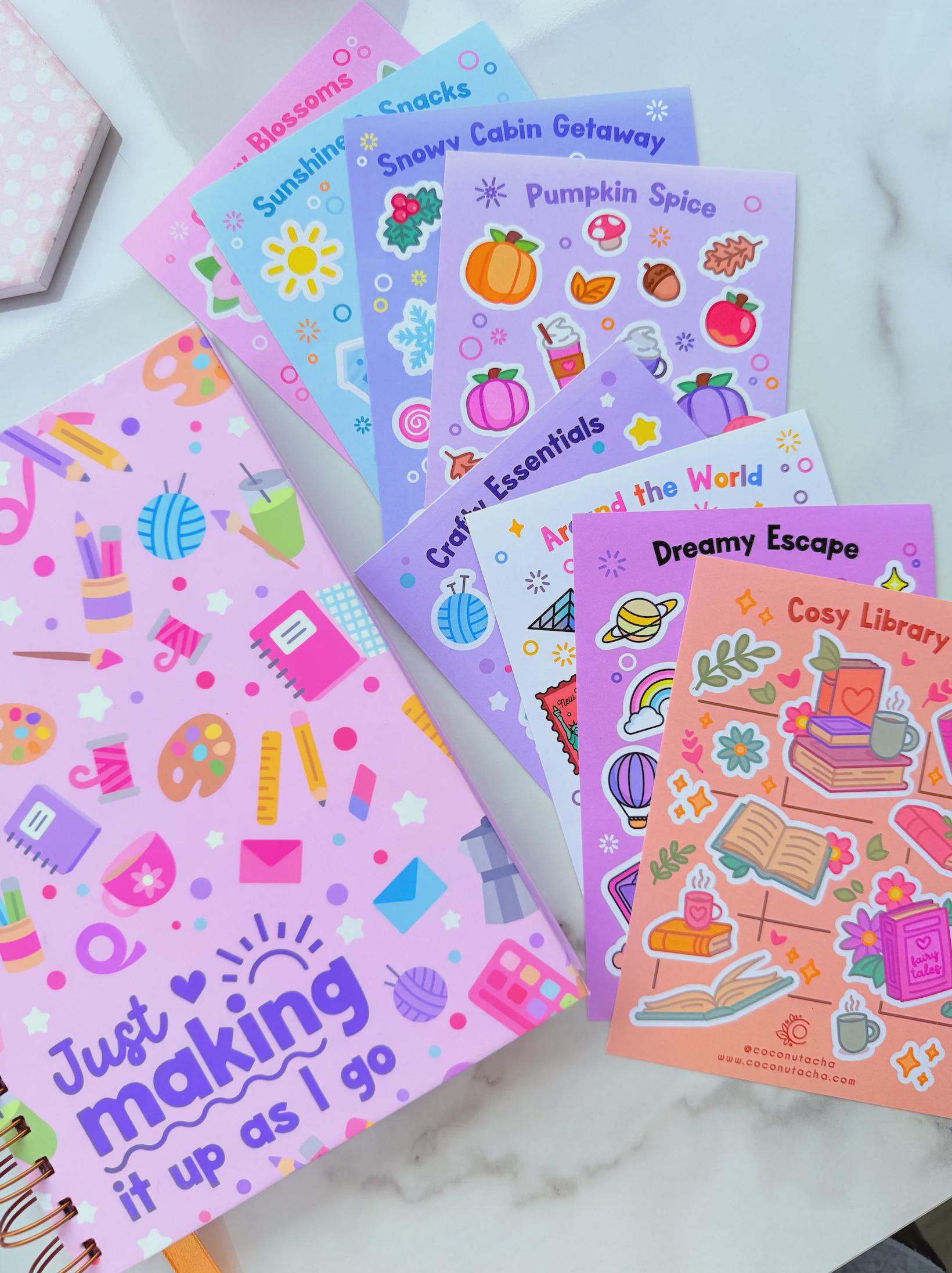 Cherry Blossom Sticker Sheet | Spring Flowers Stickers | Pink Pastel ...
