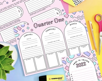 2023 Quarterly Planner Pages. Download Printable