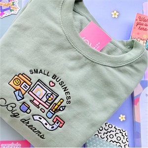 Small Business, Big Dreams Sage Green Sweater image 8