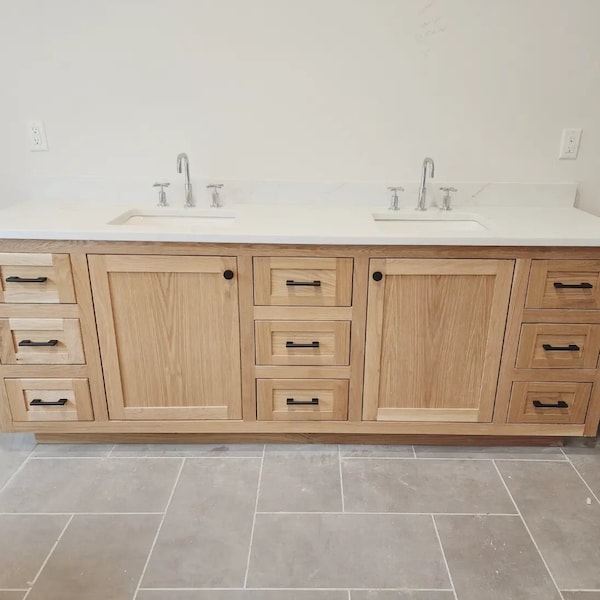 White Oak Vanity Etsy