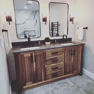 72&quot; Black Walnut Vanity Base