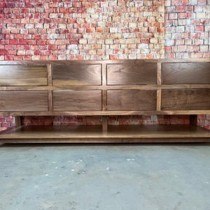 88" Black Walnut Vanity Base