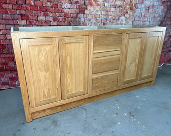 74" Custom White Oak Vanity Base